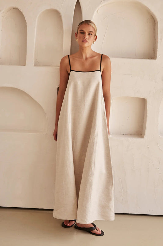 Da Donna Abito Maxi Spalline Sottili Silhouette Fluida Rilassata