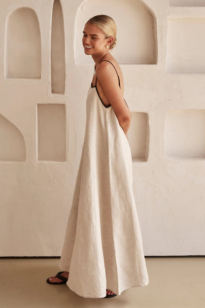 Da Donna Abito Maxi Spalline Sottili Silhouette Fluida Rilassata