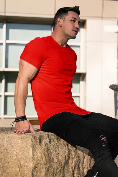 Da Uomo T-Shirt Athletic Extended Fit Performance Essential