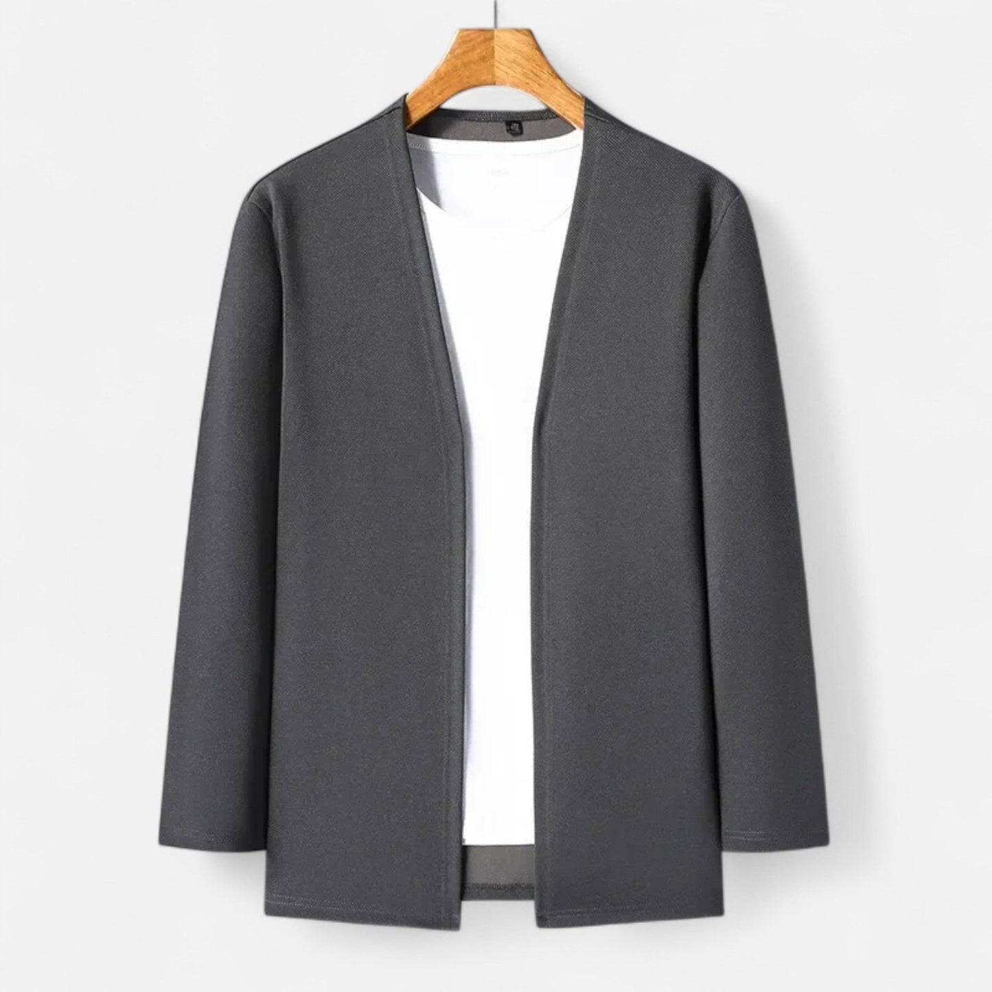 Da Uomo Cardigan Aperto Stile Minimal Eleganza Casual Moderna