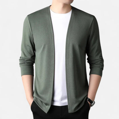 Da Uomo Cardigan Aperto Stile Minimal Eleganza Casual Moderna