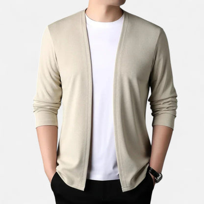 Da Uomo Cardigan Aperto Stile Minimal Eleganza Casual Moderna