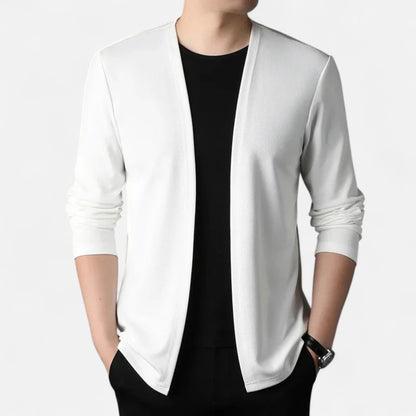 Da Uomo Cardigan Aperto Minimal Relax Fit Casual Moderno