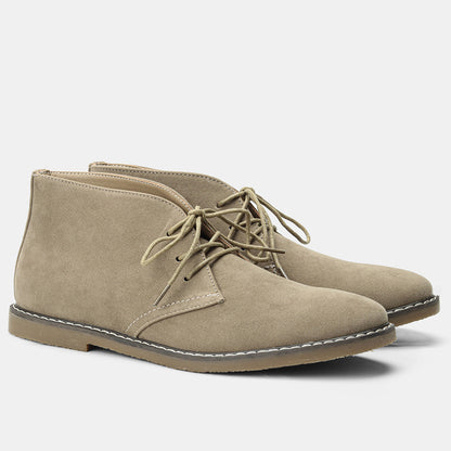 Da Uomo Stivaletti Chukka in Pelle Eleganza Smart Casual Stringati