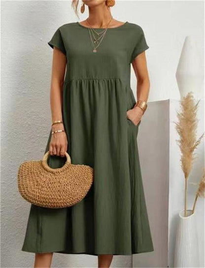 Da Donna Abito Maxi Morbido Linea Fluida Essenziale