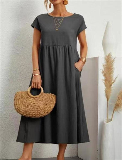 Da Donna Abito Maxi Morbido Linea Fluida Essenziale