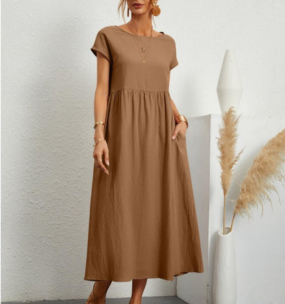 Women's Modern Casual Relaxed Soft Line Maxi Dress