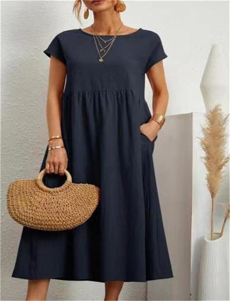Women's Modern Casual Relaxed Soft Line Maxi Dress