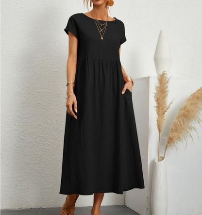Da Donna Abito Maxi Morbido Linea Fluida Essenziale