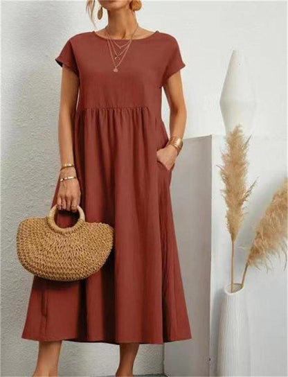 Women's Modern Casual Relaxed Soft Line Maxi Dress