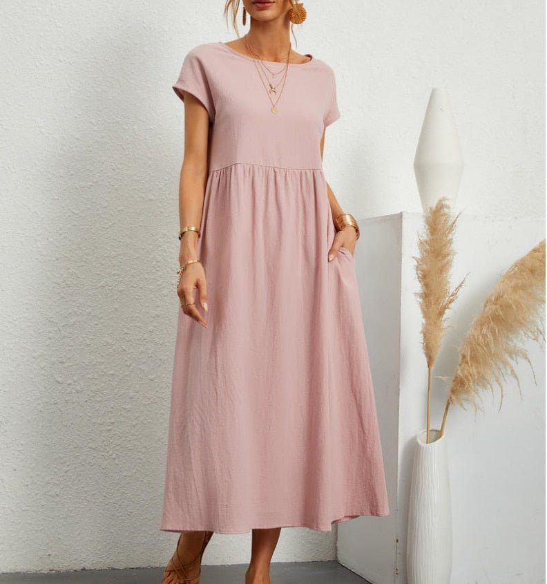Women's Modern Casual Relaxed Soft Line Maxi Dress