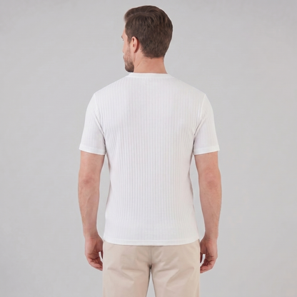 Da Uomo T-Shirt a Costine Girocollo Slim Fit