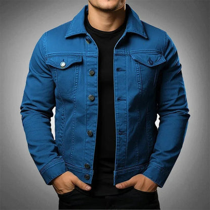 Da Uomo Giacca Denim Leggera Stile Casual Moderno