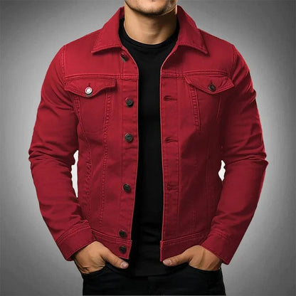 Da Uomo Giacca Denim Leggera Stile Casual Moderno