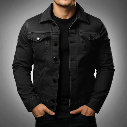 Da Uomo Giacca Denim Leggera Stile Casual Moderno