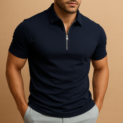 Men's Slim Modern Essential Zip Polo