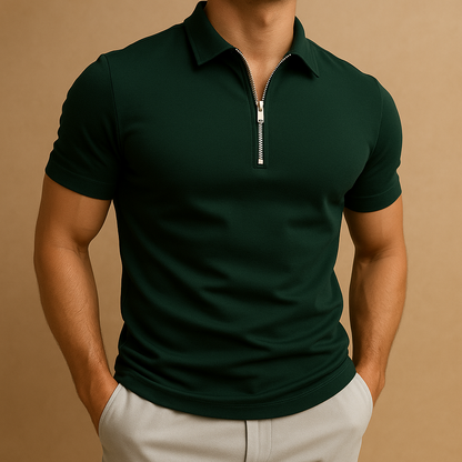 Men's Slim Modern Essential Zip Polo