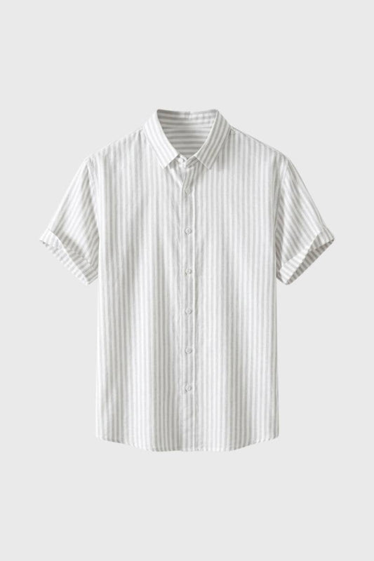 Da Uomo Camicia Stampata con Abbottonatura Frontale e Colletto Ordinato