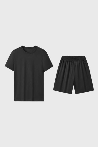 Da Uomo Set T-Shirt Girocollo Shorts Vestibilità Comoda