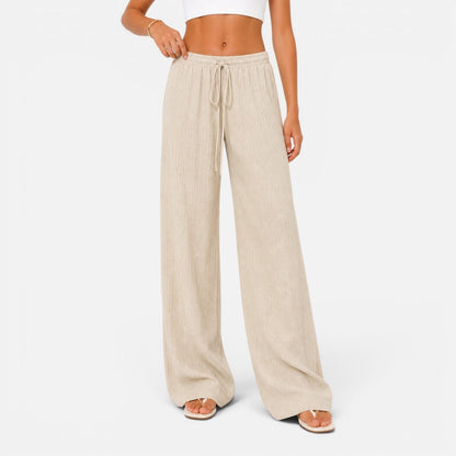 Da Donna Pantaloni Ampi Coulisse Vita Elasticizzata