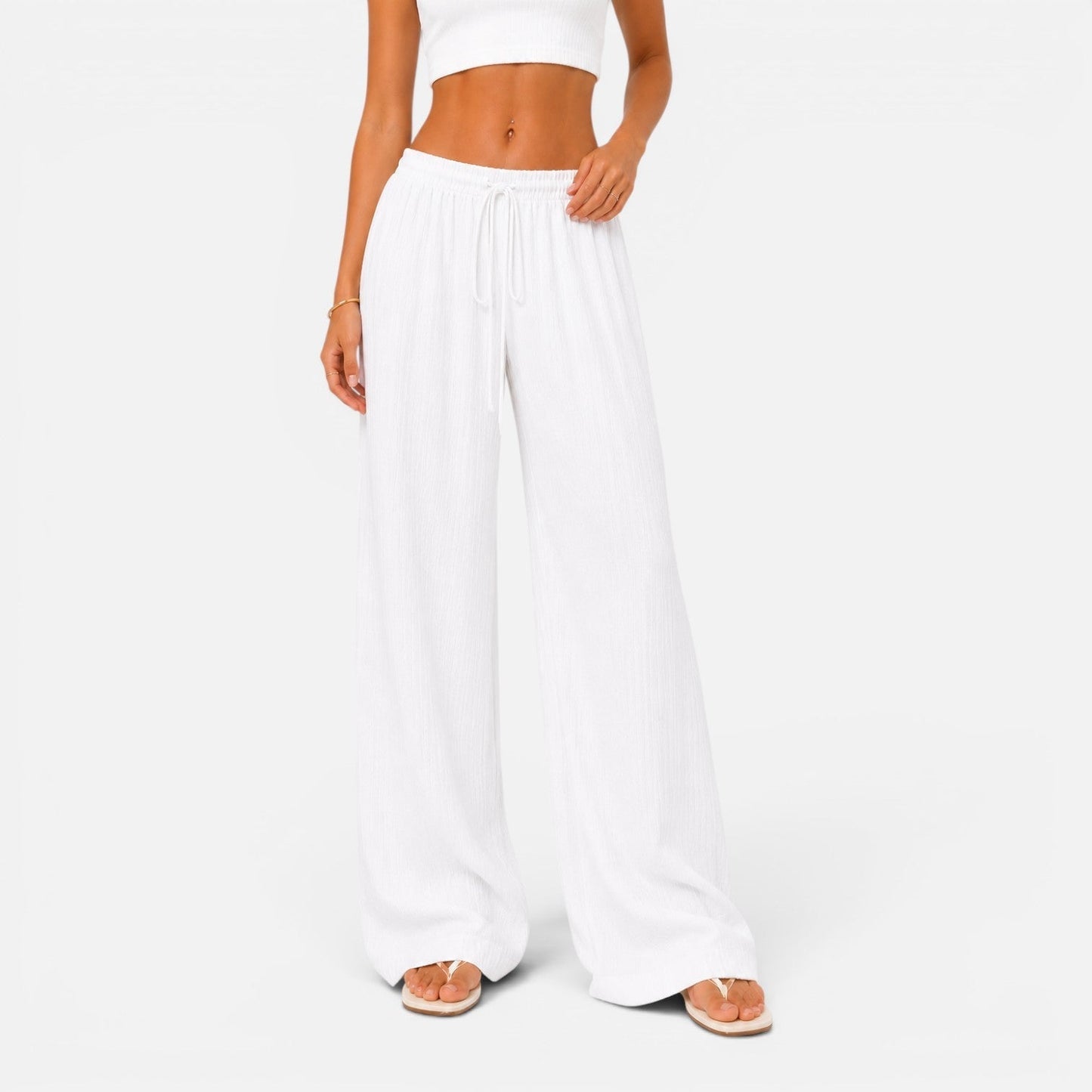 Da Donna Pantaloni Ampi Coulisse Vita Elasticizzata