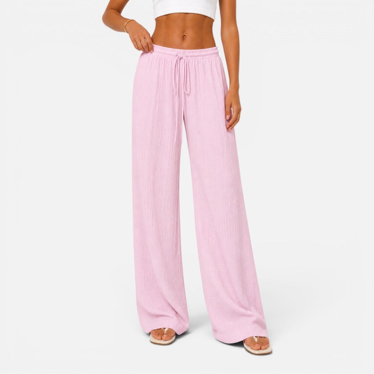 Da Donna Pantaloni Ampi Coulisse Vita Elasticizzata